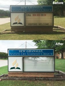custom church monument sign